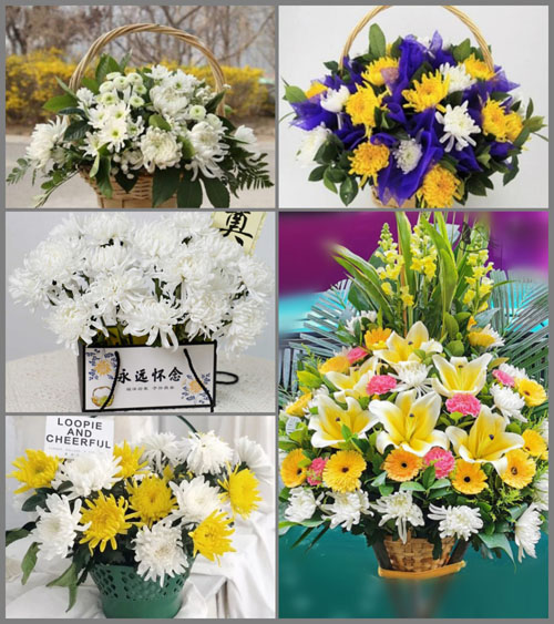 四川成都彭州市桂花镇一龙村白事提篮配送